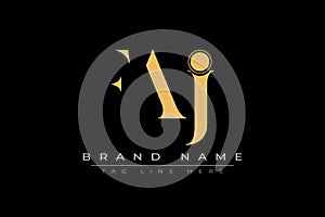 FAJ abstract letter logo design