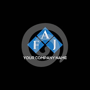 FAJ letter logo design on BLACK background. FAJ creative initials letter logo concept. FAJ letter design photo