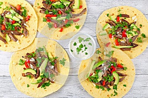 Fajitas Lengua of grilled Beef Tongue photo