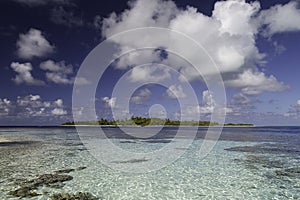 Fakarava atoll and lagoon near Tumakohua Tetamanu south pass - french polynesia photo