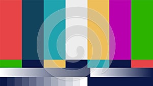 Fake abstract No Signal TV retro television test pattern for creative work. Color RGB Bars vector Illustration