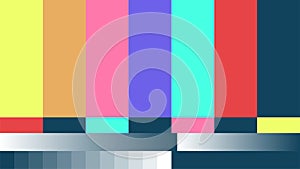 Fake abstract No Signal TV retro television test pattern for creative work. Color RGB Bars vector Illustration