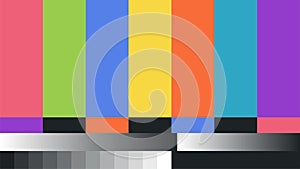 Fake abstract No Signal TV retro television test pattern for creative work. Color RGB Bars vector Illustration