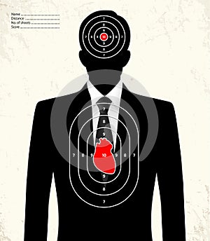 Fake businessman - shooting range target