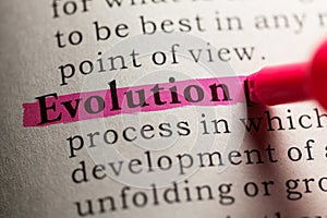 definition of the word evolution