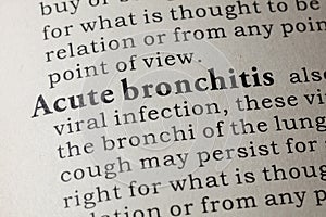 Definition of Acute bronchitis