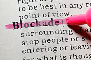 Definition of blockade photo