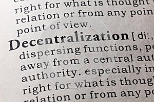 Definition of decentralization