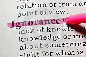 Definition of ignorance photo