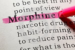 Definition of morphine