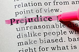 Definition of prejudice