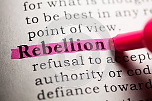 definition of the word rebellion photo