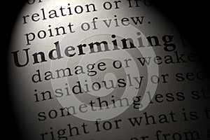 Definition of undermining