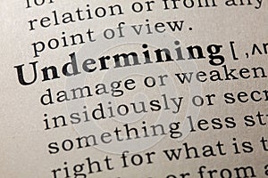 Definition of undermining