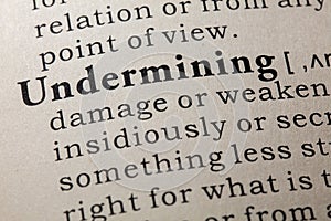 Definition of undermining