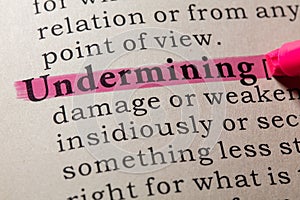 Definition of undermining