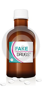 Fake Drugs Medicine Bottle Vial