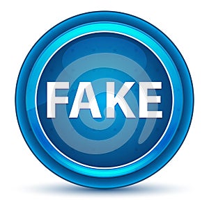 Fake Eyeball Blue Round Button