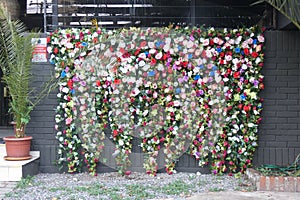 Fake Flowers Wall