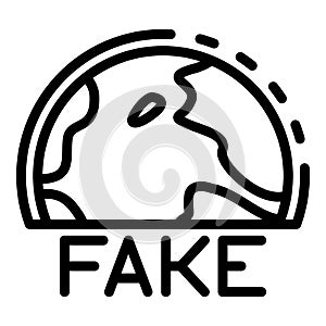 Fake international news icon, outline style