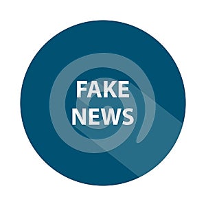 fake news badge on white