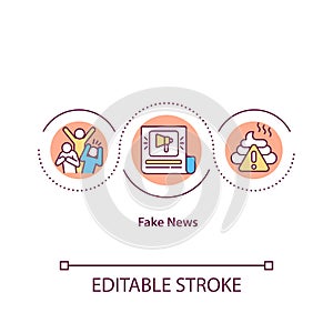 Fake news concept icon