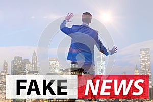 Fake news concept in information manipulation concept