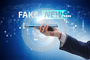 Fake news concept in information manipulation concept