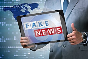 Fake news concept in information manipulation concept