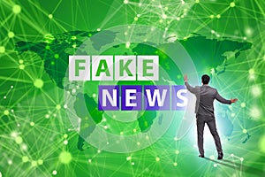 Fake news concept in information manipulation concept