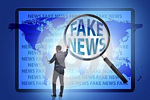 Fake news concept in information manipulation concept