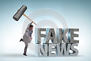 Fake news concept in information manipulation concept