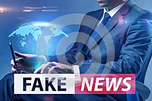 Fake news concept in information manipulation concept