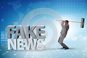 Fake news concept in information manipulation concept