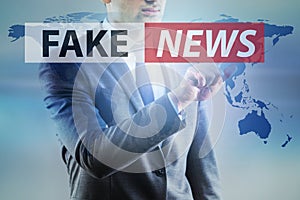 Fake news concept in information manipulation concept