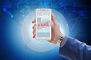 Fake news concept in information manipulation concept