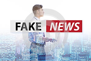 Fake news concept in information manipulation concept