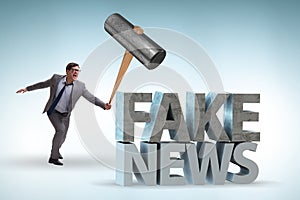 Fake news concept in information manipulation concept