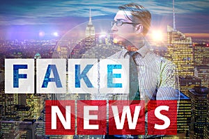 Fake news concept in information manipulation concept