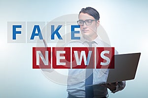 Fake news concept in information manipulation concept