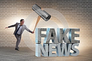 Fake news concept in information manipulation concept