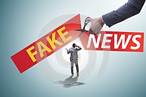 Fake news concept in information manipulation concept