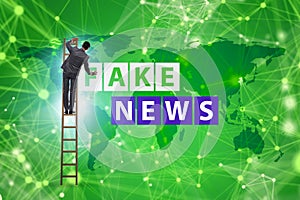 Fake news concept in information manipulation concept