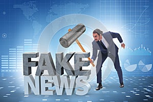 Fake news concept in information manipulation concept