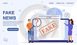 Fake news and fake media concept