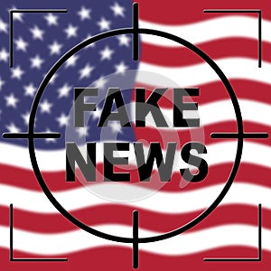 Fake News Icon Target Means Misinformation Or Disinformation - 3d Illustration