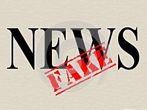 Fake News Icon Word Means Misinformation Or Disinformation - 3d Illustration photo