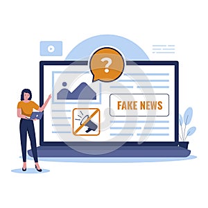 Fake news illustration concept