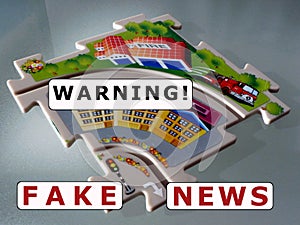 Fake news! Illustration for popular modern slogan.