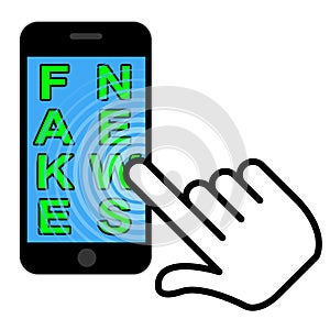 Fake News Message On Smart Phone 3d Illustration